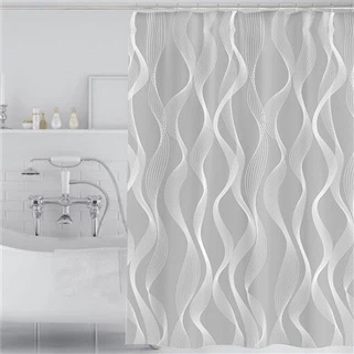 Riisuttu kylpyhuoneen suihkuverho